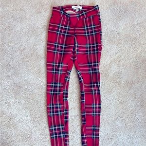 Old Navy Stevie red plaid leggings